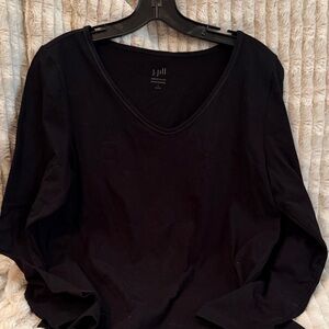 J. Jill Women's Elegant Black Long Sleeve Top
